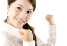 はつらつとした女性